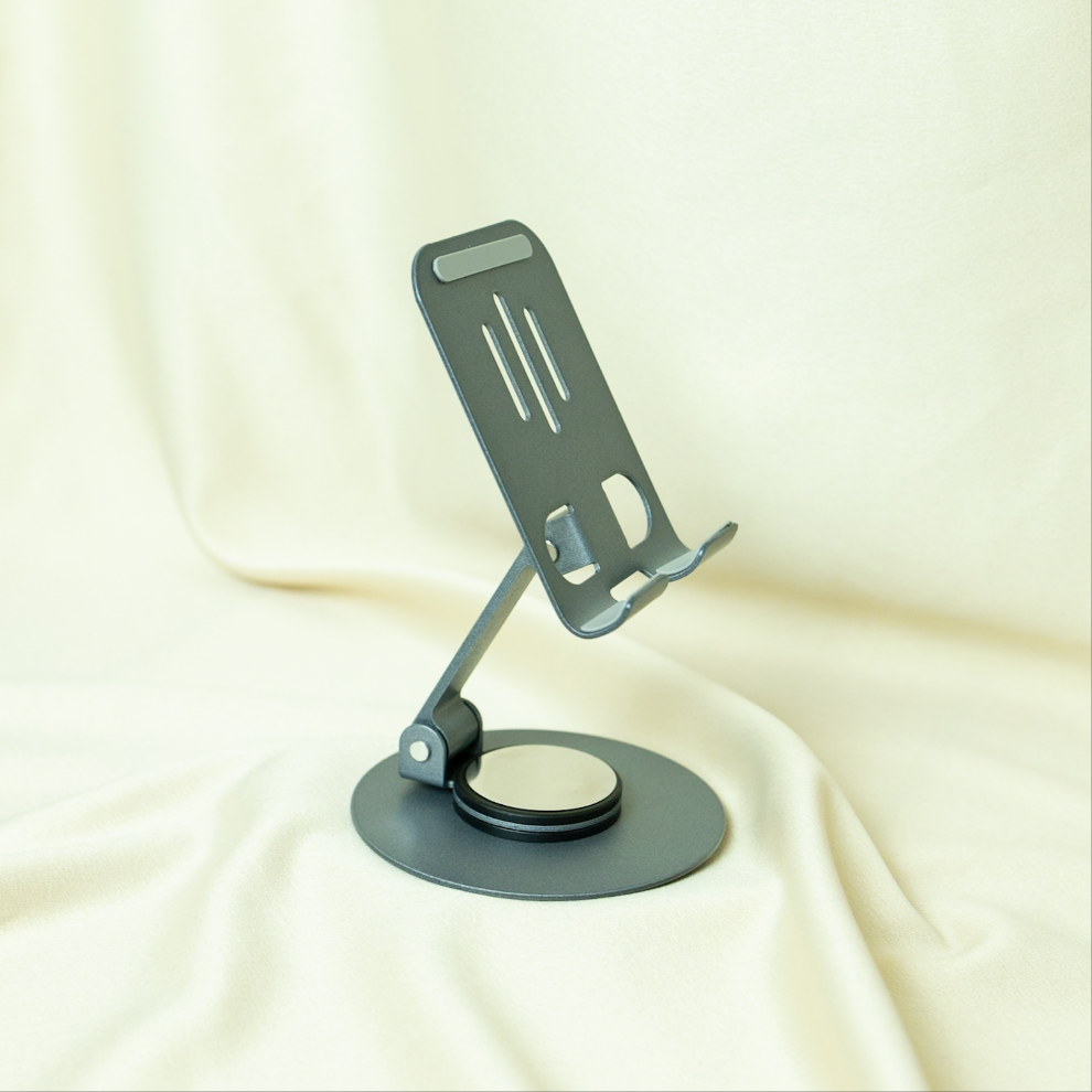 Sleek 360° Rotating Phone Holder Gun Metal