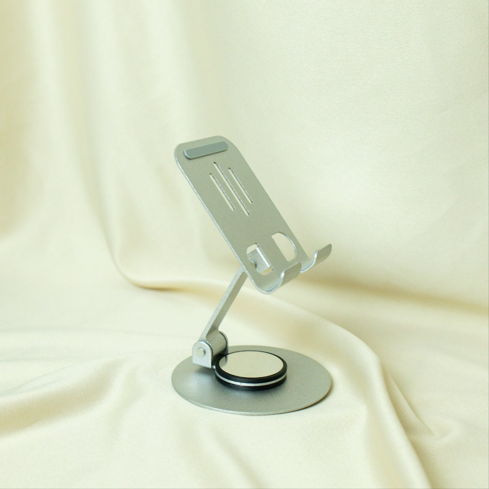 Sleek 360° Rotating Phone Holder Silver
